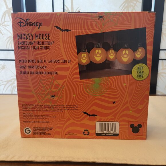 HTF Disney Halloween Mickey Projection Pumpkin Singing Lights - Monster Mash - Picture 3 of 4